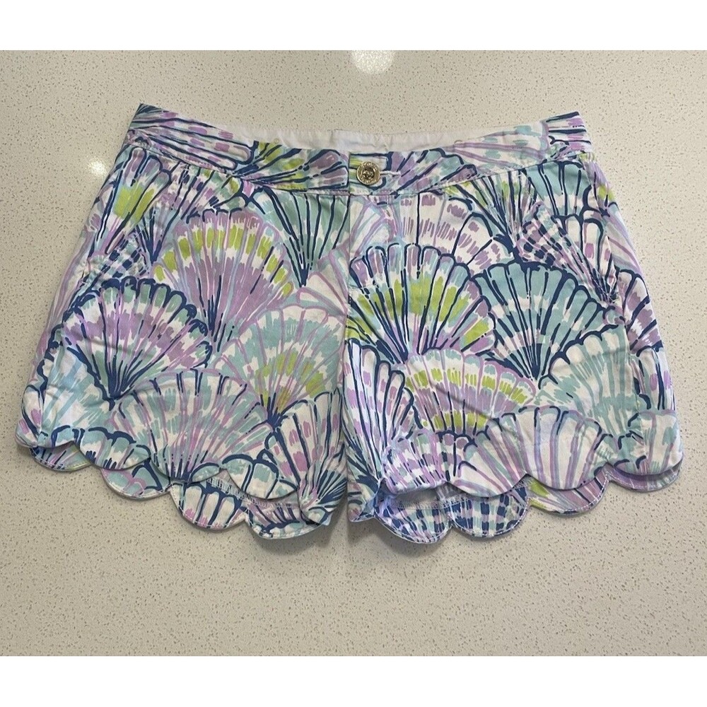 Lilly Pulitzer Size 2 The Buttercup Scalloped Shorts Oh Shello